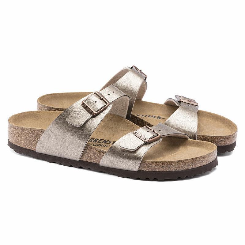 Birkenstock Sydney Graceful Birko-flor Sandaler Dame Sølv | DK 360JPQ